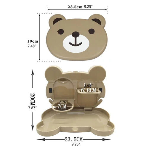 Kids Foldable Car Back Seat Table - Travel Activity Tray for Children