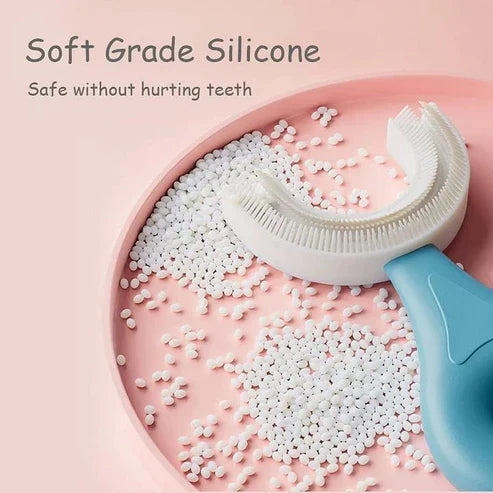 Kids U-Shaped Soft Toothbrush - 360° Whole Mouth Cleaning Training Toothbrush for Children Ages 2-12