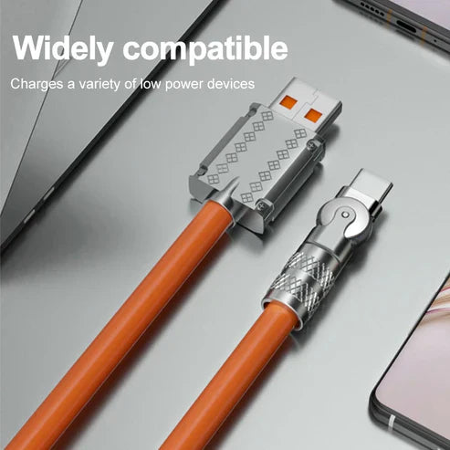 Cord Master Fast Charging Rotatable Cable – 360° Flexible Phone Charger Cable