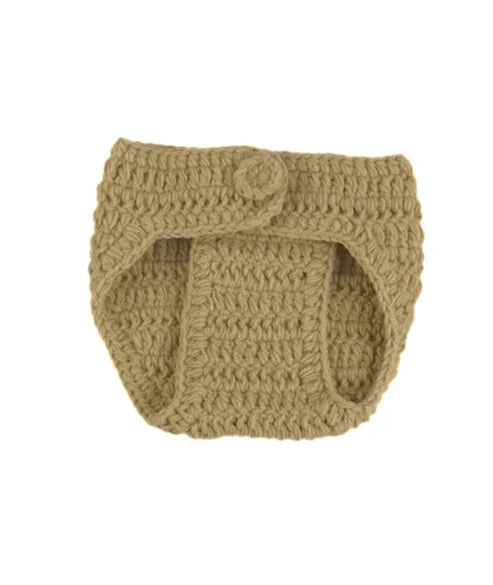Baby Yoda Snuggly Knitted Cap & Outfit Set – Handmade Crochet Newborn Costume