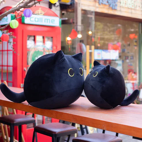 Black Cat Plush Pillow – Super Soft Stuffed Animal Cuddle Toy & Cushion