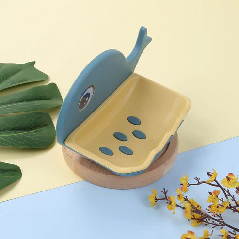 Cute Whale Soap Holder - Adorable Bathroom Soap Dish & Drain Tray
