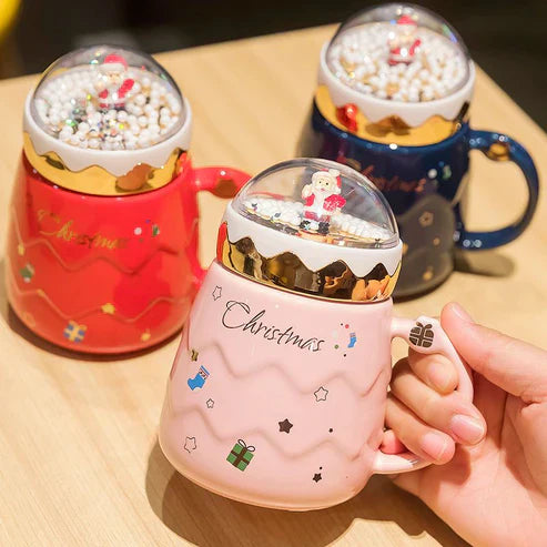3D Happy Christmas Mugs - Festive Holiday Coffee Mug with 3D Design