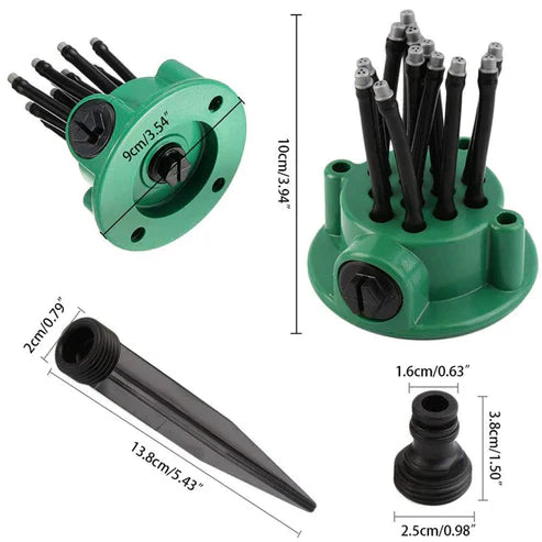 Foldable Pipe Garden Water Sprinkler System - Portable Lawn Irrigation Sprinkler