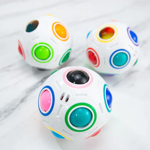 Stress Relief Educational Colorful Ball – Fun Puzzle Cube for Kids & Adults