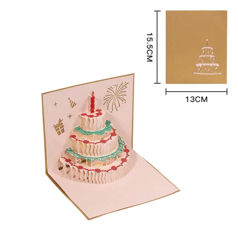 3D LED Music Birthday Cards - Pop-Up Greeting Card with Lights & Sound