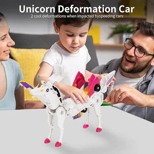 Unicorn Transforming Robot Car Toy – 2-in-1 Action Figure Vehicle for Kids