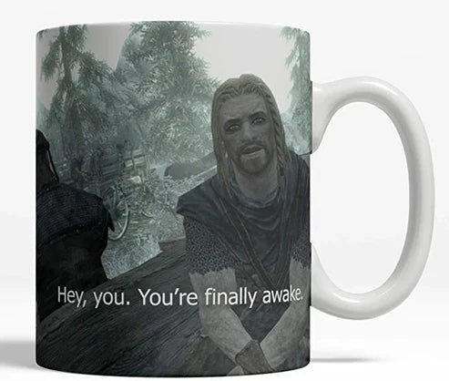 Heat Changing Magic Mug – "You're Finally Awake" Skyrim Fan Gift