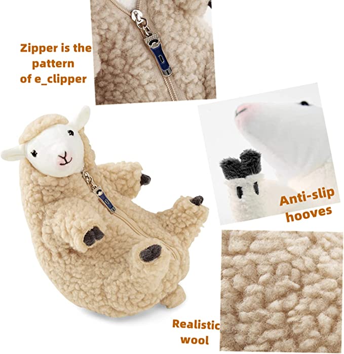 Lovely Sheep Alpaca Plush Toy – 16cm Removable Wool Coat Stuffed Animal Doll