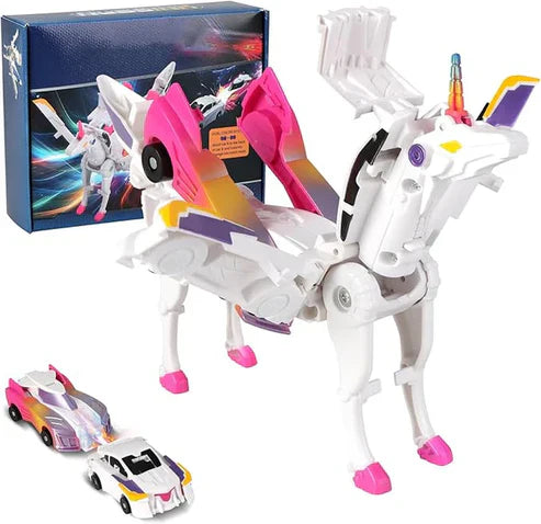 Unicorn Transforming Robot Car Toy – 2-in-1 Action Figure Vehicle for Kids
