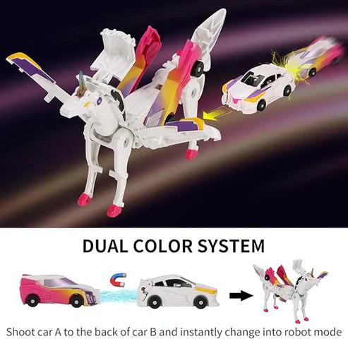 Unicorn Transforming Robot Car Toy – 2-in-1 Action Figure Vehicle for Kids