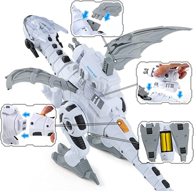 Electric Walking Spray Dinosaur Robot Toy – Mist Breathing, Glowing Eyes & Realistic Sounds | Kids Gift Ages 3+