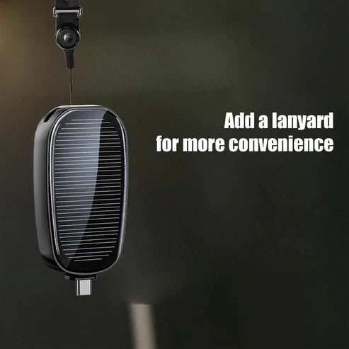 Mini Solar Keychain Power Bank - Portable Emergency Phone Charger