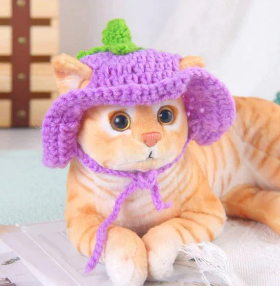 Wool Pet Hat - Cute Knitted Winter Hat for Cats & Dogs