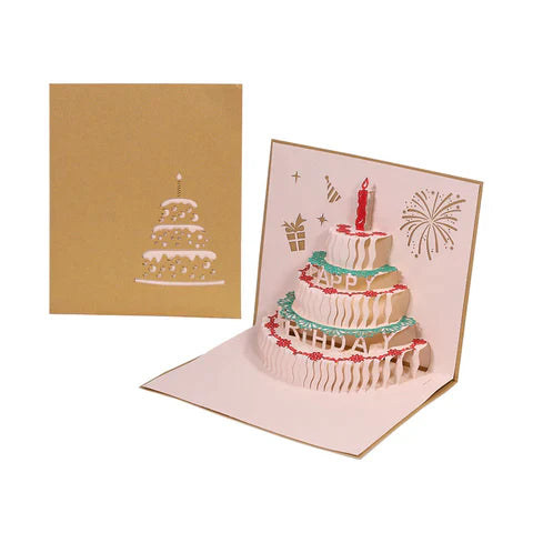 3D LED Music Birthday Cards - Pop-Up Greeting Card with Lights & Sound