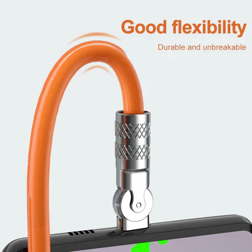 Cord Master Fast Charging Rotatable Cable – 360° Flexible Phone Charger Cable