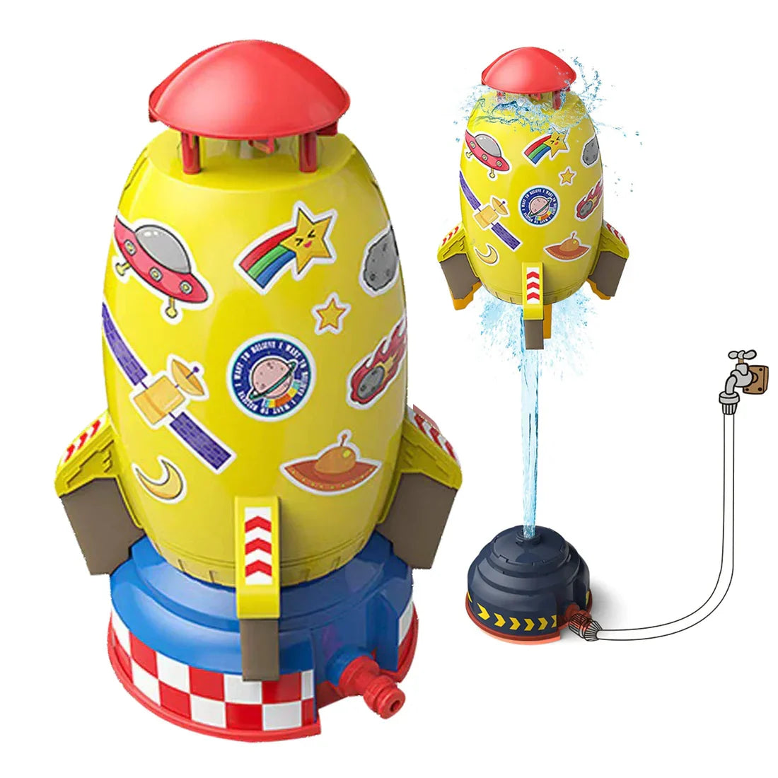 Water Spray Space Rocket Launcher Kids Toy - Outdoor Water Play Set
