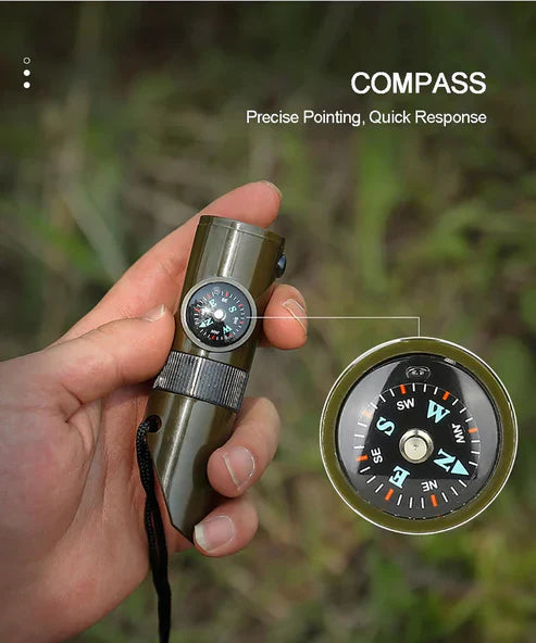 7-in-1 Portable Survival Outdoor Camping Tool - Multi-Function Kit