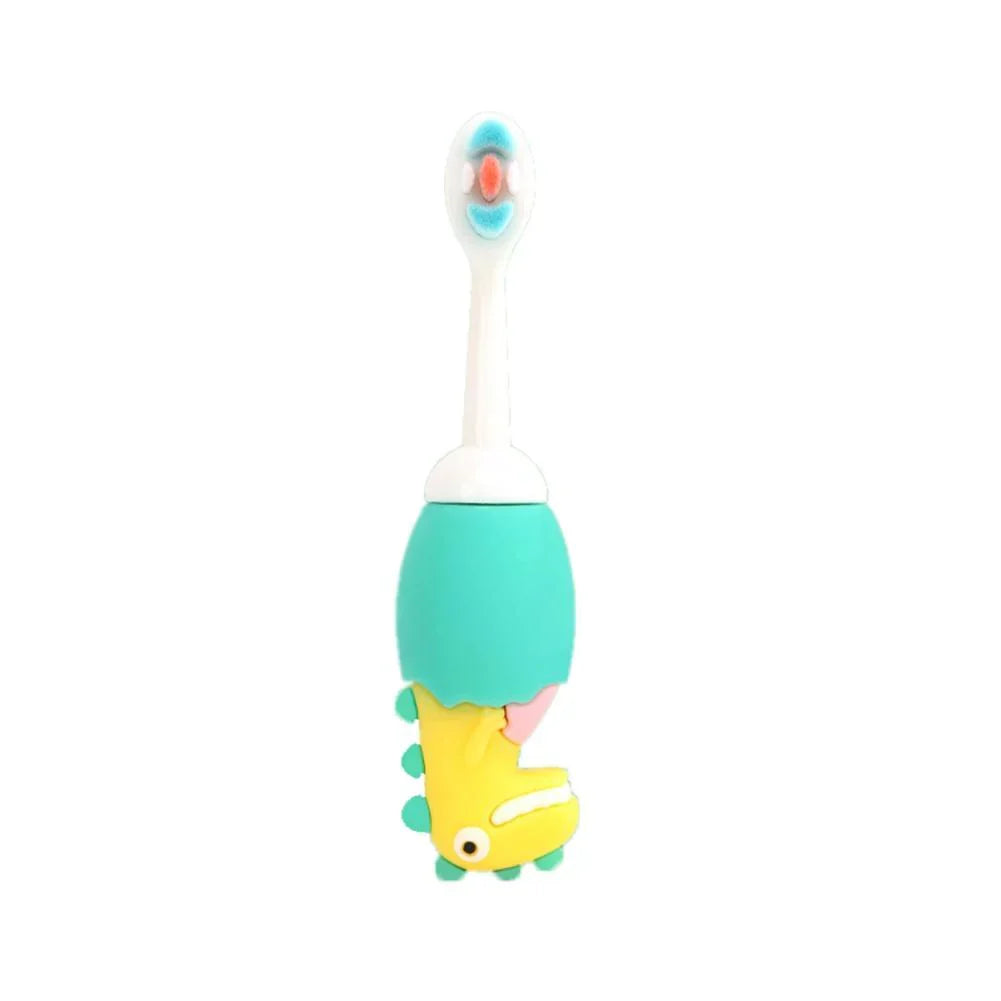 Mini Dinosaur Kids Toothbrush - Soft Bristle Cartoon Dino Toothbrush for Children in 6 Fun Colors
