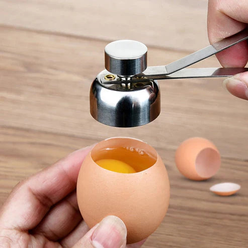 Stainless Steel Egg Shell Opener - Professional Egg Topper & Cracker Tool