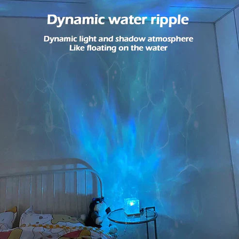 Crystal Lamp Water Ripple Projector Night Light – 16 Colour Ambient LED Mood Light