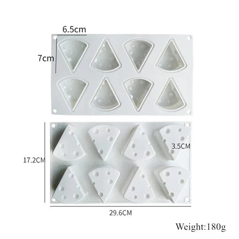 3D Cheese Shape Cake Mold - Silicone Baking Mold for Cakes & Desserts