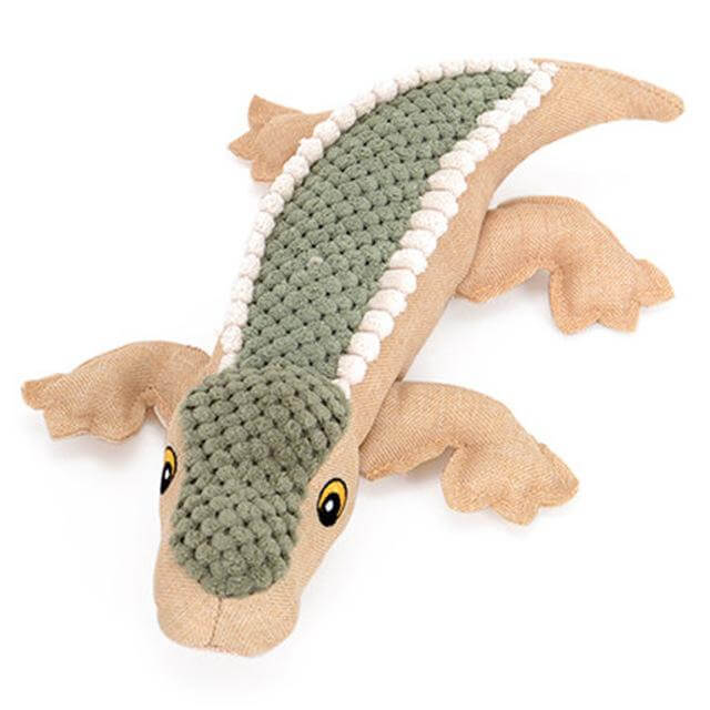 Puppy Love Crocodile Squeak Toy - Hoopet Pineapple Linen Dog Chew & Squeaky Toy for Puppies & Dogs