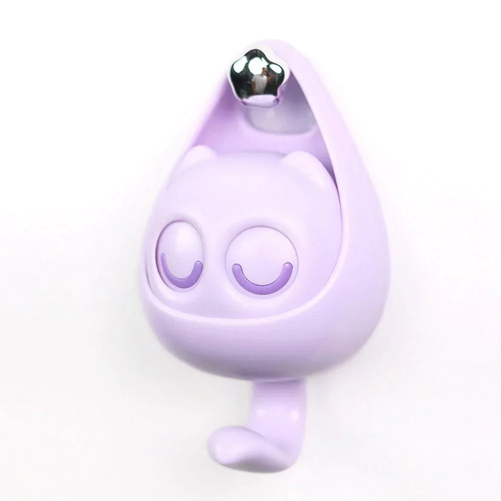 Cute Cat Punch Free Key Holder Hook - No Drill Wall Mounted Key Organizer for Home Decor