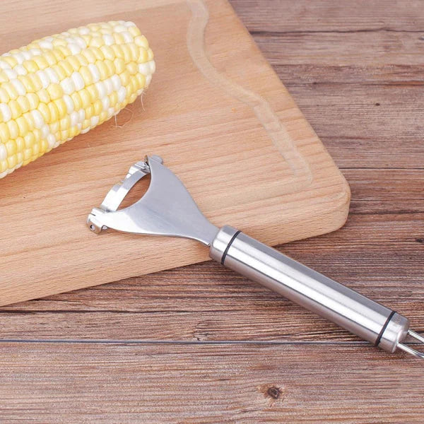 Stainless Steel Corn Peeler – Serrated Kernel Remover for Corn on the Cob