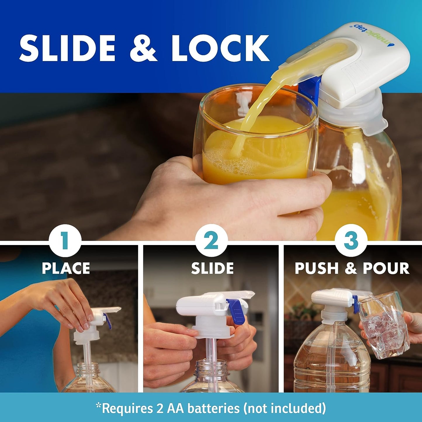 Automatic Drink Dispenser - Hands-Free Electric Magic Tap for Milk, Juice, Beer & Water