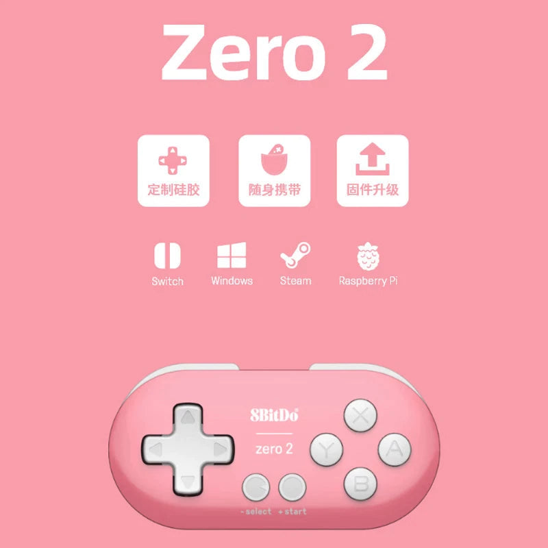8BitDo Zero 2 Bluetooth Mini Gamepad – Keychain-Sized Controller for Switch, Android, Windows & macOS