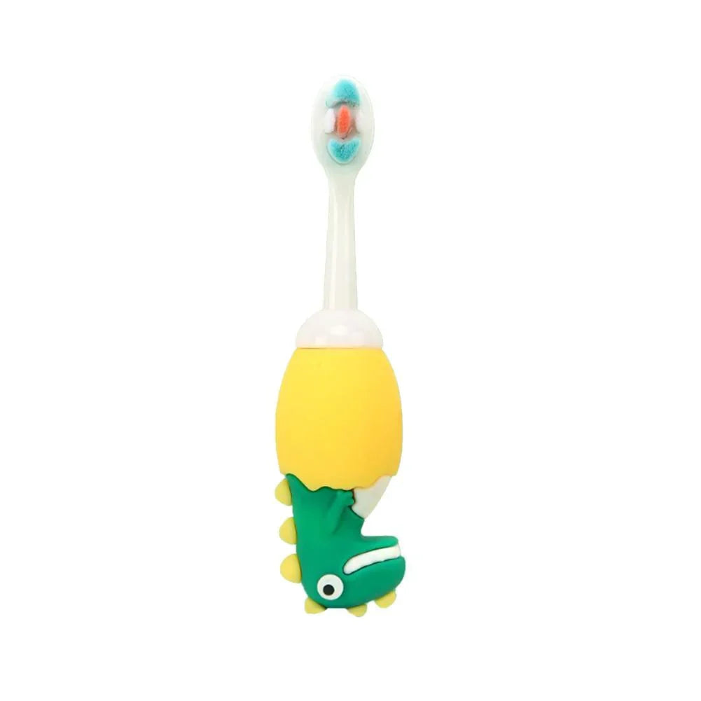 Mini Dinosaur Kids Toothbrush - Soft Bristle Cartoon Dino Toothbrush for Children in 6 Fun Colors