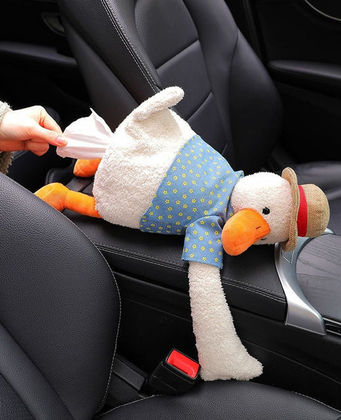 Creative Hanging Duck Tissue Box - Cute Wall Mounted Tissue Holder Dispenser