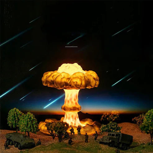 Creative 3D Mushroom Cloud Night Lamp – RGB Ambient Glow Light