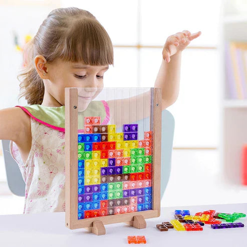 Colorful 3D Educational Puzzle Math Toy - Clever Board ABS Building Blocks for Baby Hand-Eye Coordination & Logical Thinking