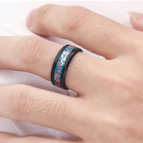 Vintage China Dragon Ring for Men - Stainless Steel Statement Ring