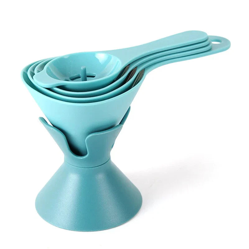 6-in-1 Pour Master Reusable Funnel Set - Multi-Size Kitchen Funnels