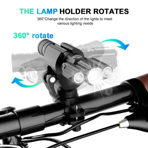 Three Head Rechargeable Rotatable Flashlight - Multi-Angle LED Work Light
