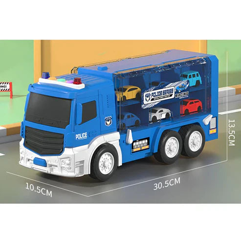 Transforming Truck Building Car Race Toy – Kids DIY Construction Vehicle Playset