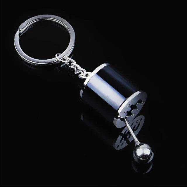 Six-Speed Manual Shift Keychain – Zinc Alloy Gear Shift Key Ring for Car Enthusiasts