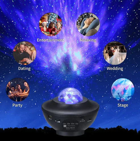 Star Projector - 3-in-1 Galaxy Night Light with Bluetooth Speaker & Timer