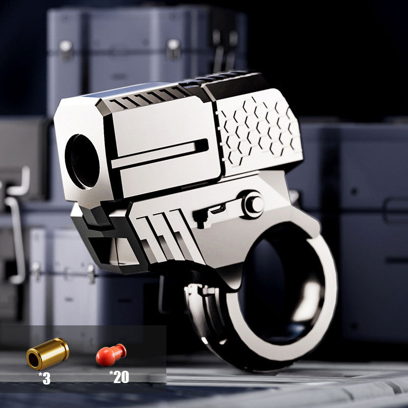 Alloy Gun Fidget Ring - Metal EDC Spinner for Stress Relief & Focus
