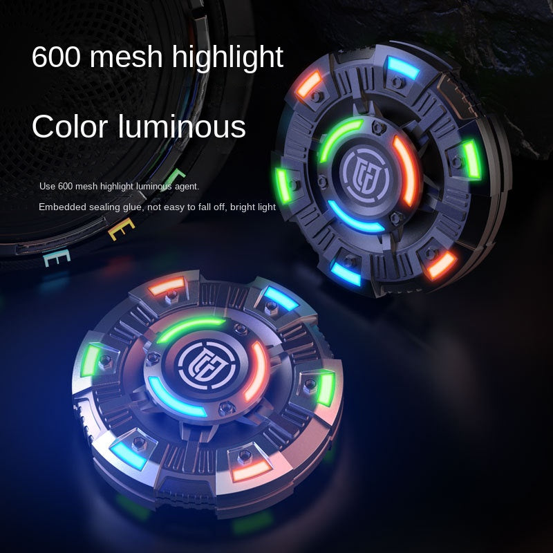 2-in-1 Metal Fidget Spinner - Luminous Push Card EDC Toy