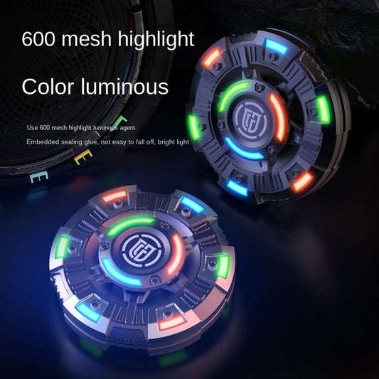 2-in-1 Metal Fidget Spinner - Luminous Push Card EDC Toy