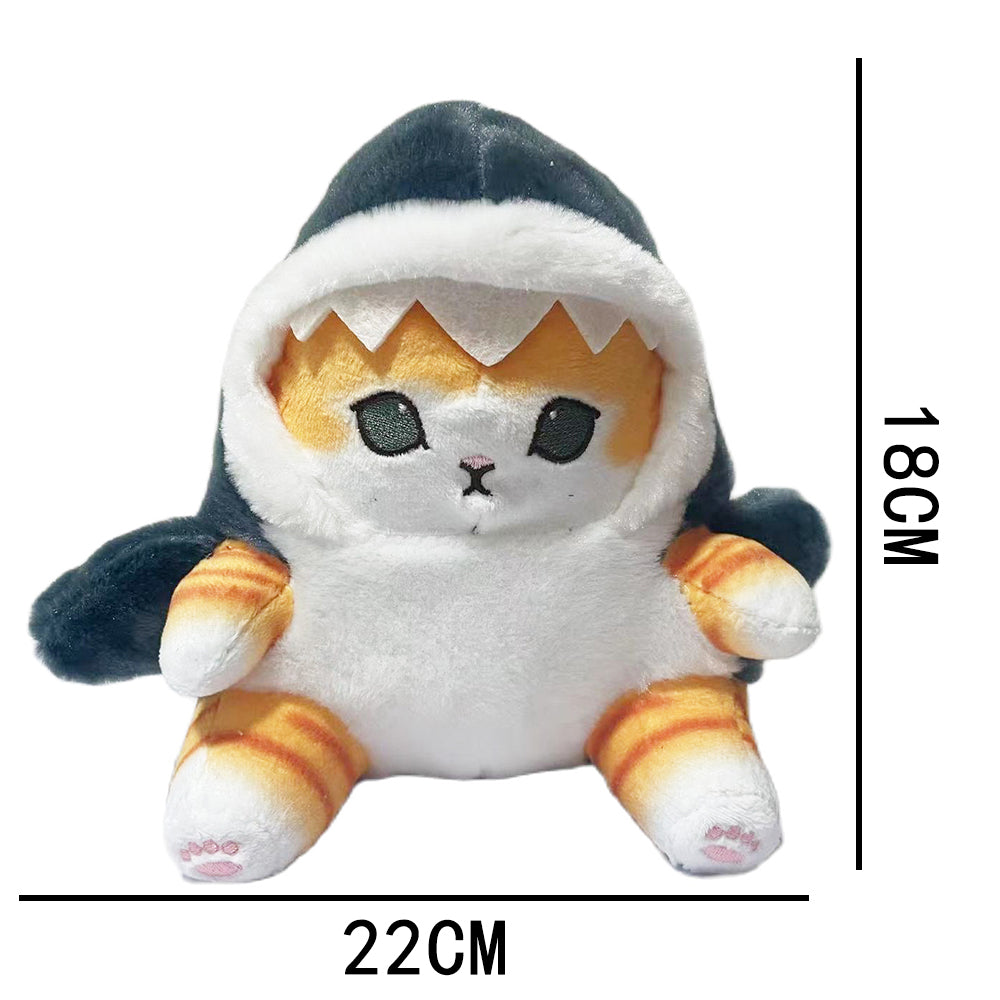 Cute Plush Toy - Shark Cat Fried Shrimp Soft Stuffed Animal Pillow