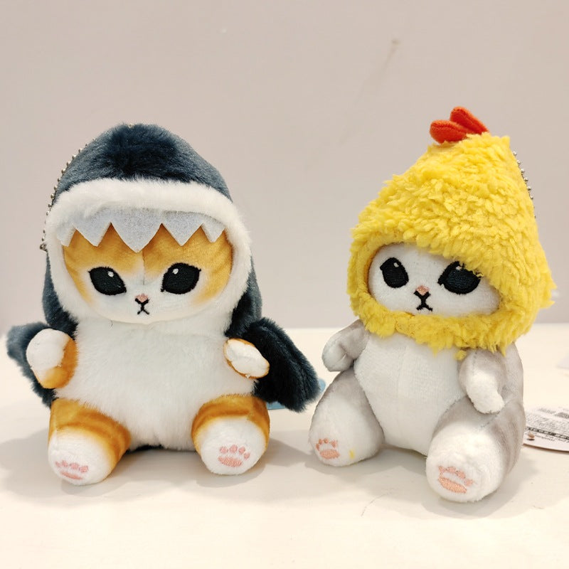 Cute Plush Toy - Shark Cat Fried Shrimp Soft Stuffed Animal Pillow