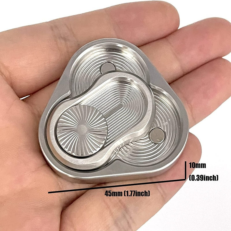 Triangle Magnetic Slider - Rotating Push Fidget Toy for Stress Relief & ADHD