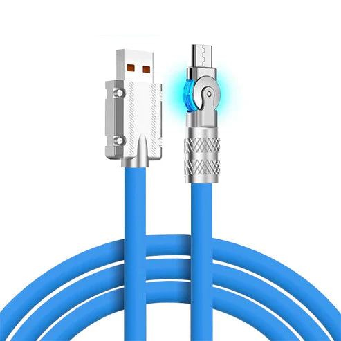 Cord Master Fast Charging Rotatable Cable – 360° Flexible Phone Charger Cable