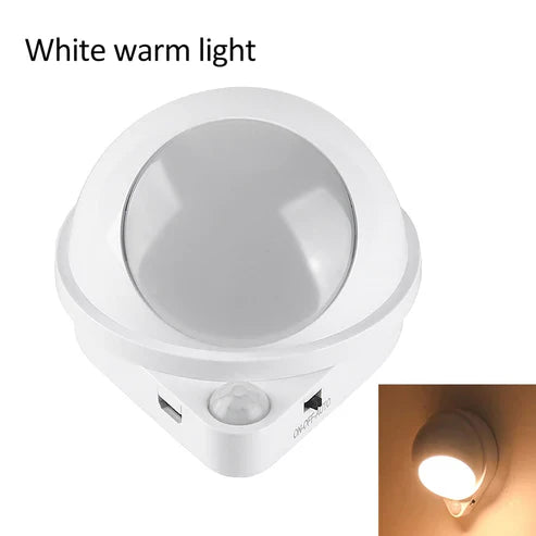 360° Rotating Water Drop Magnetic Night Lamp – Motion Sensor LED Light