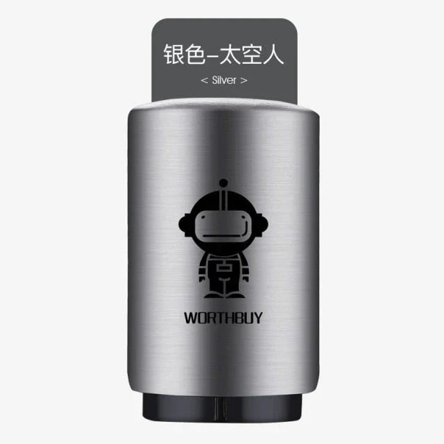 Easy Press Automatic Bottle Opener - One Touch Magnetic Cap Catcher